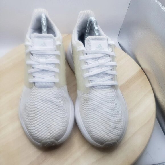 Adidas EQ19 Run ‘White Silver Metallic’ Sneakers Running Shoes Women Sz 7 H68092 - Picture 2 of 7